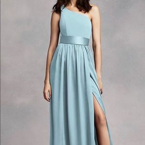 White by Vera Wang one shoulder dress